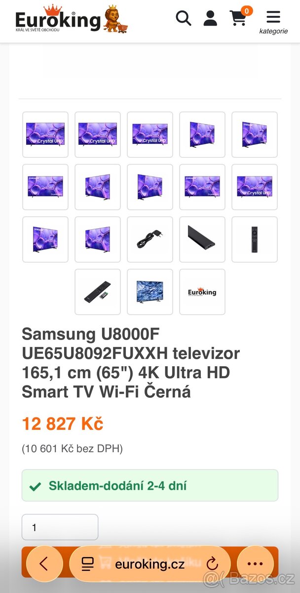 NOVÁ TV SAMSUNG 65” 163cm - 2