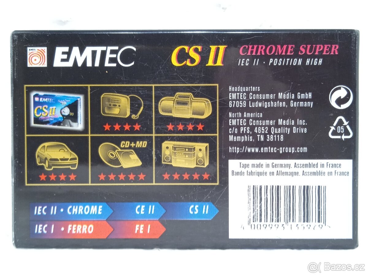 EMTEC 90 CSII Chrome Retro Audiokazeta - 2