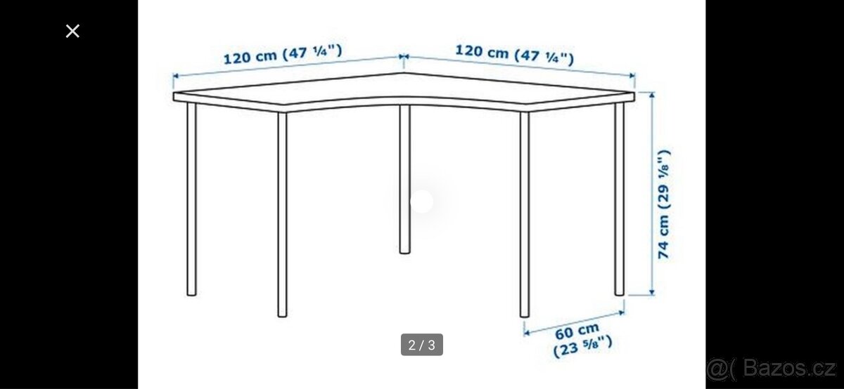 Rohový stůl ikea - 2