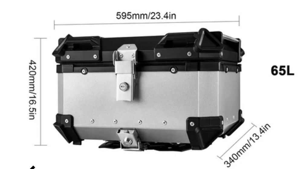 Kufr na motocykl 65L centrální kufr nosič - 2