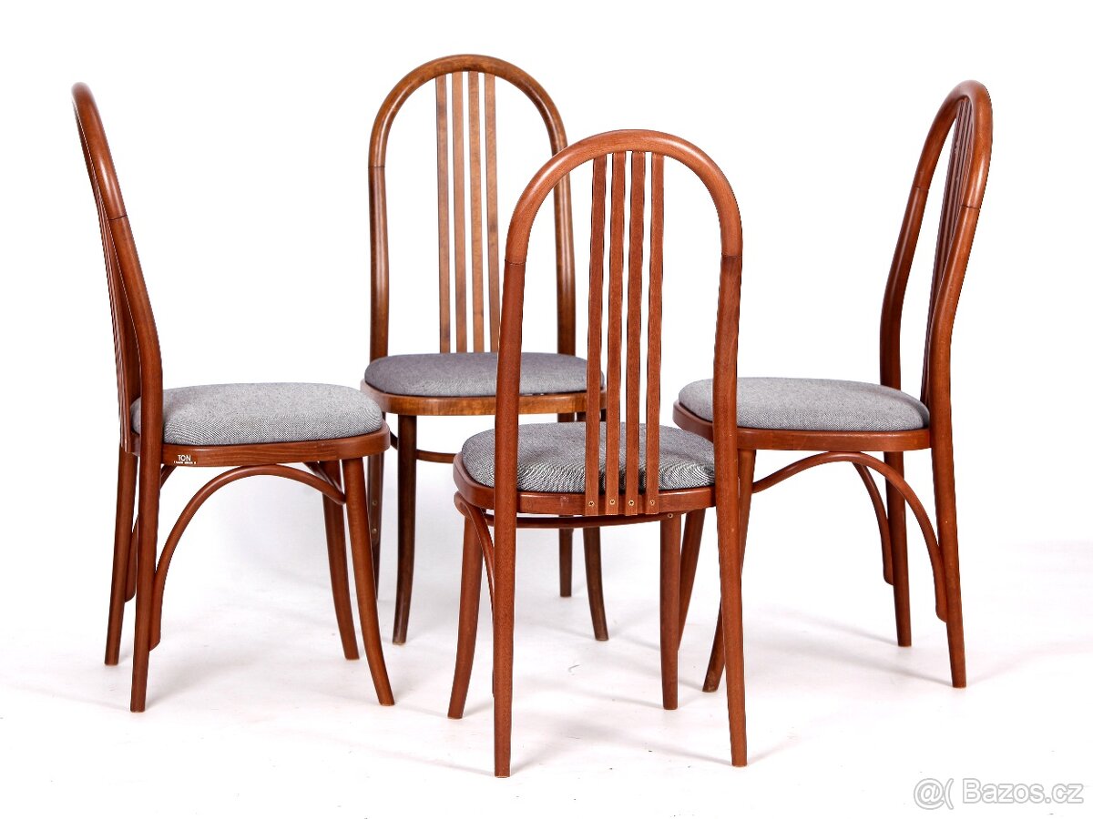 Jídelní židle TON, jako nové, bez známek opotřebení, 4 ks. - 2