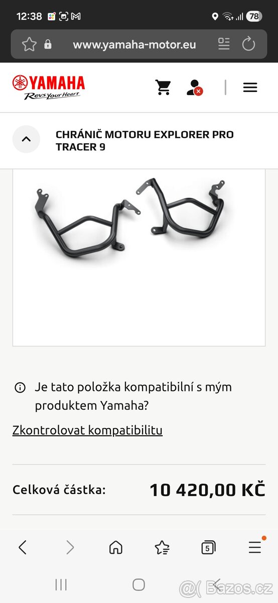 Original padáky Yamaha - 2