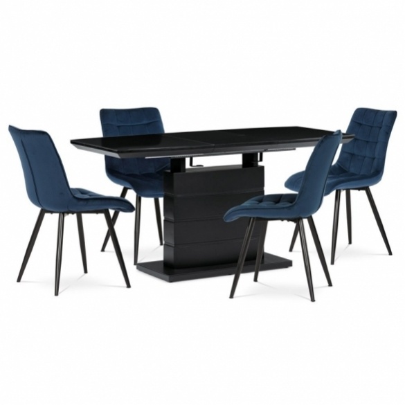 Rozkládací jídelní stůl HT-420 v černé barvě - 2