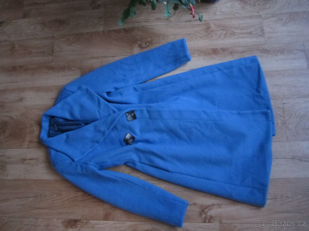 Zimní kabát, Itálie, vel. L/XL, zajímavá modrá barva - 2