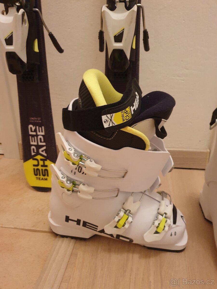 HEAD SUPERSHAPE TEAM 125cm + Lyžáky 23,5cm - 2