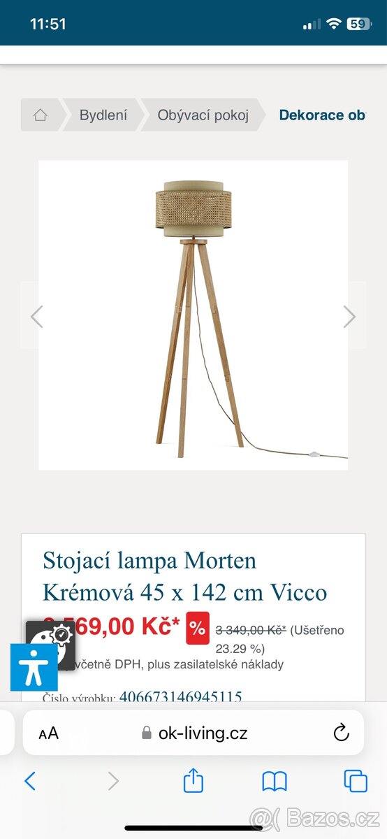 Stojací lampa NOVÁ - 2