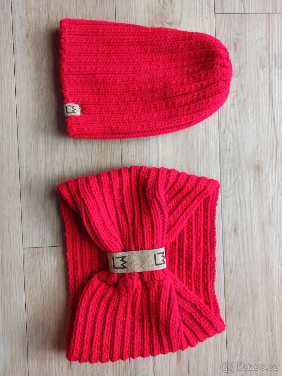 Nová vlněná houmeleska čepice s nákrčníkrm - 2