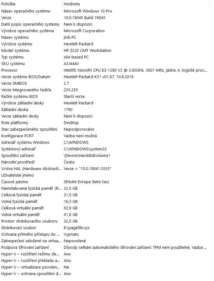 Radeon RX 580, 32 GB RAM, Intel Xeon E3 - 2