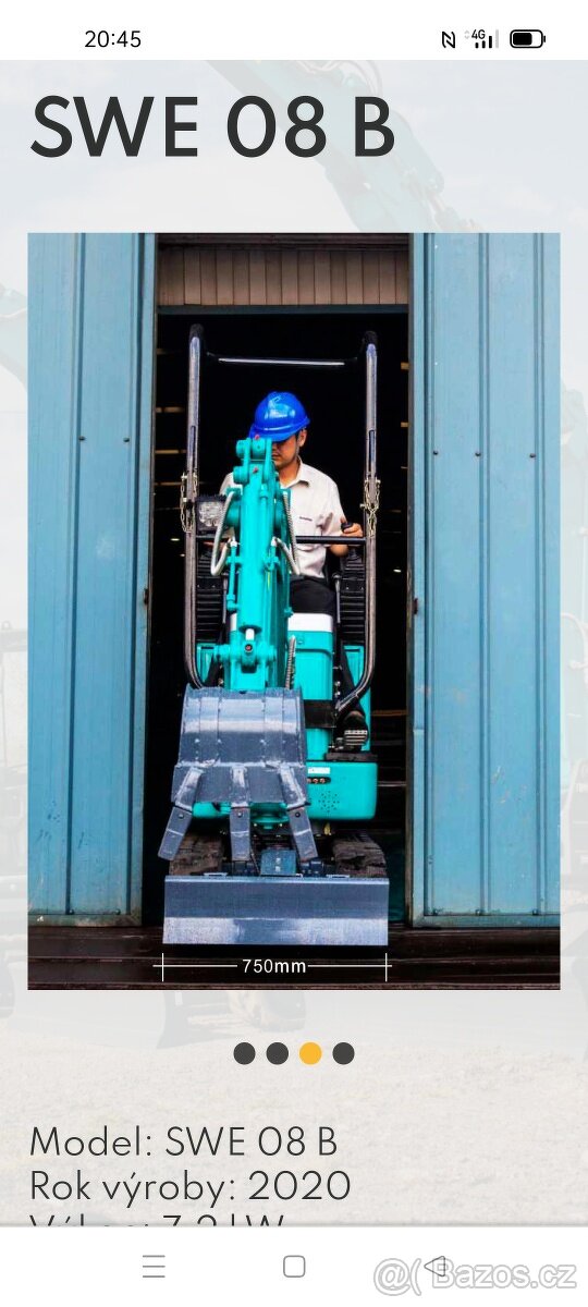 SUNWARD SWE 08b YANMAR 800KG MINIRYPADLO MINIBAGR - 2