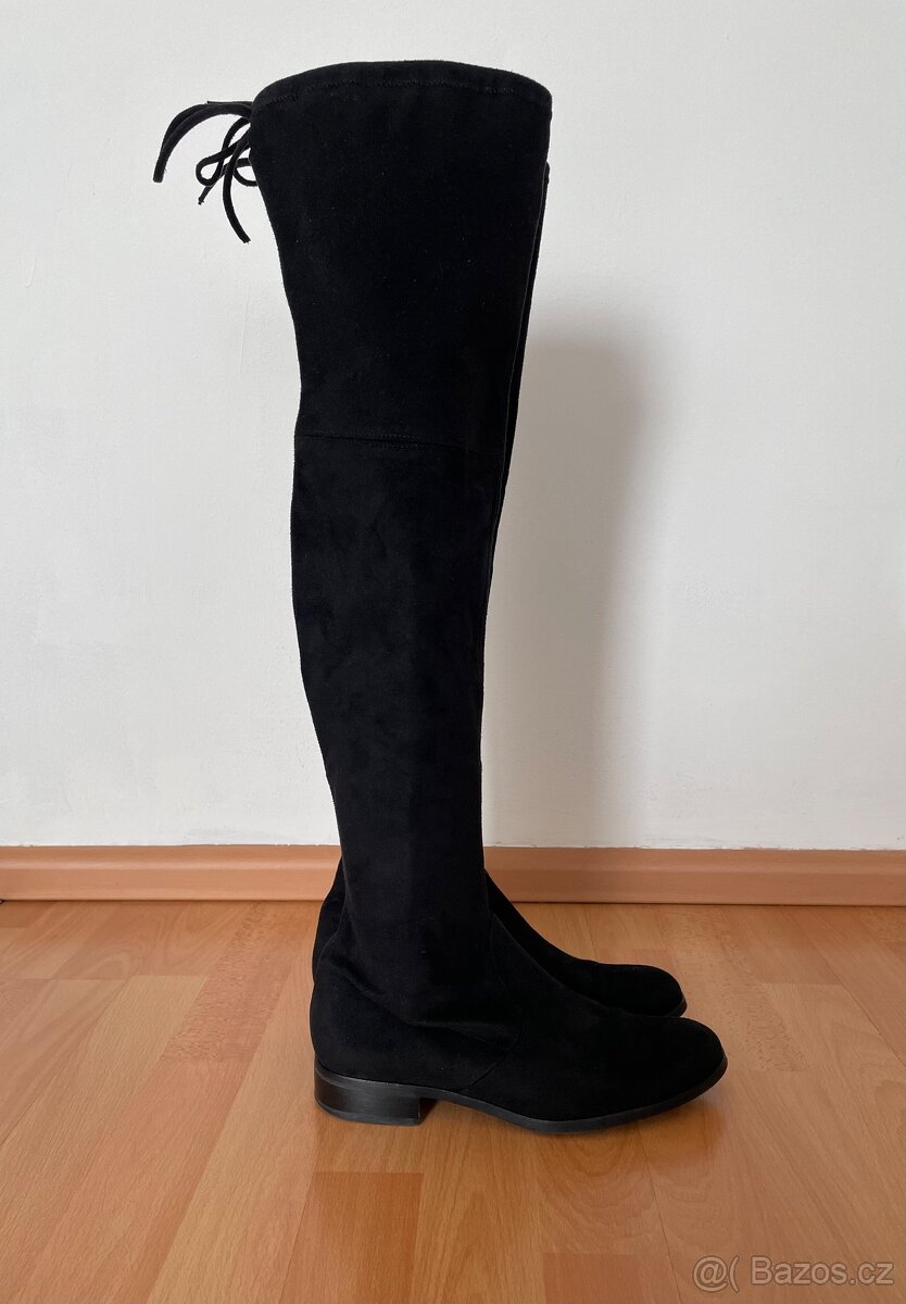 Černé textilní kozačky nad koleno Högl - 2