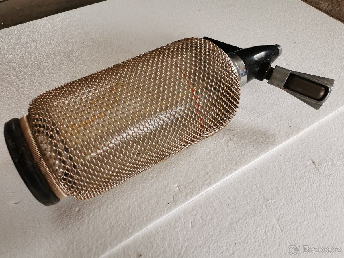 Stará retro sifonová láhev, bombičky - 2