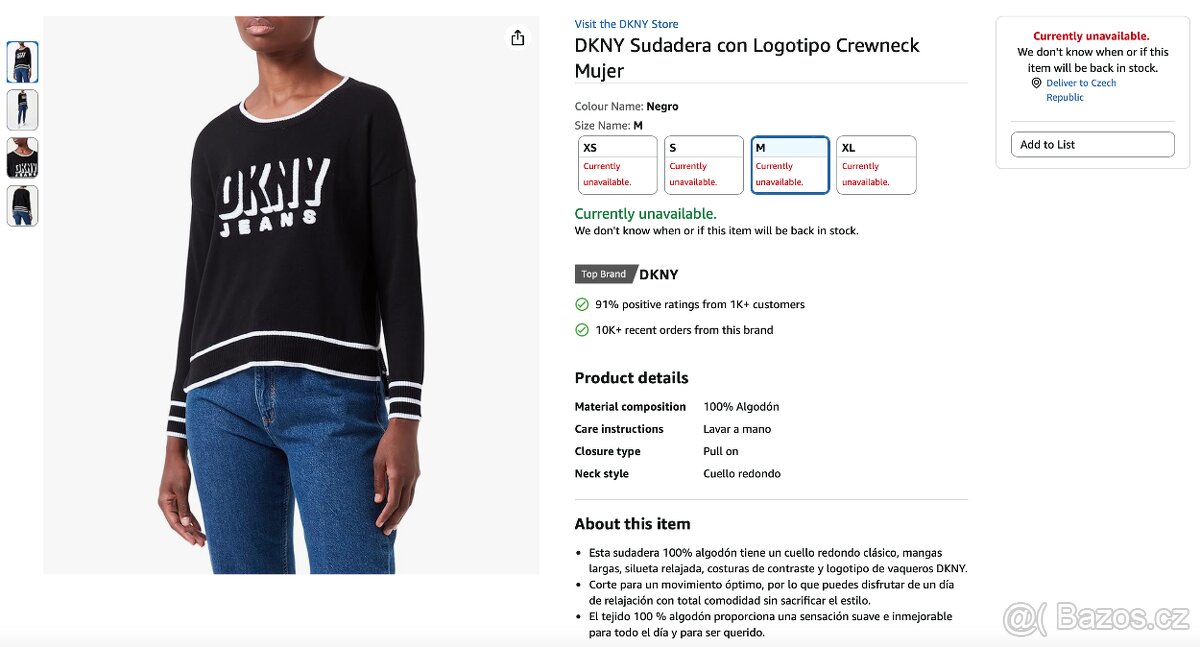 NOVÝ svetr DKNY Jeans, vel. M - 2