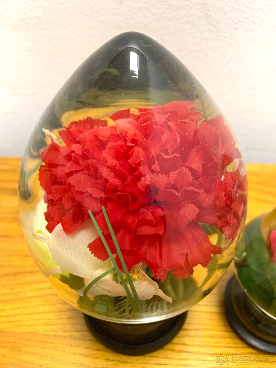 Retro dekorace živé květy 70. léta - 2