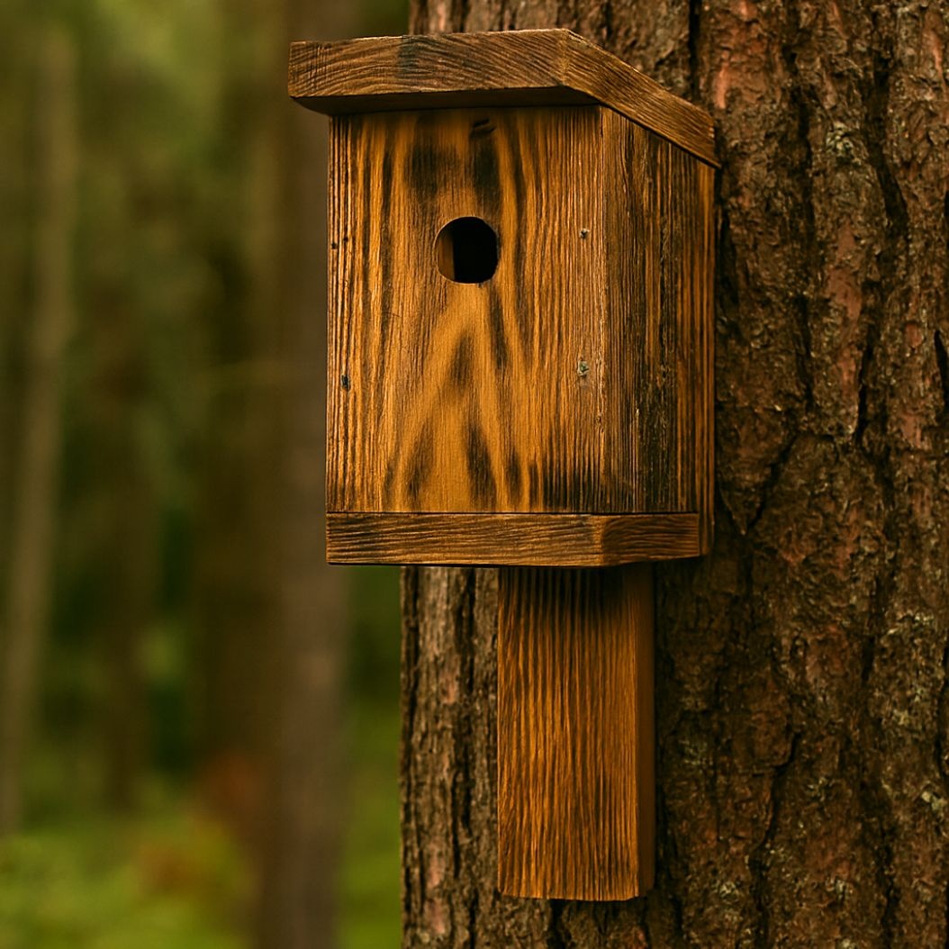 Ptačí budka z opalovaného dřeva - 2