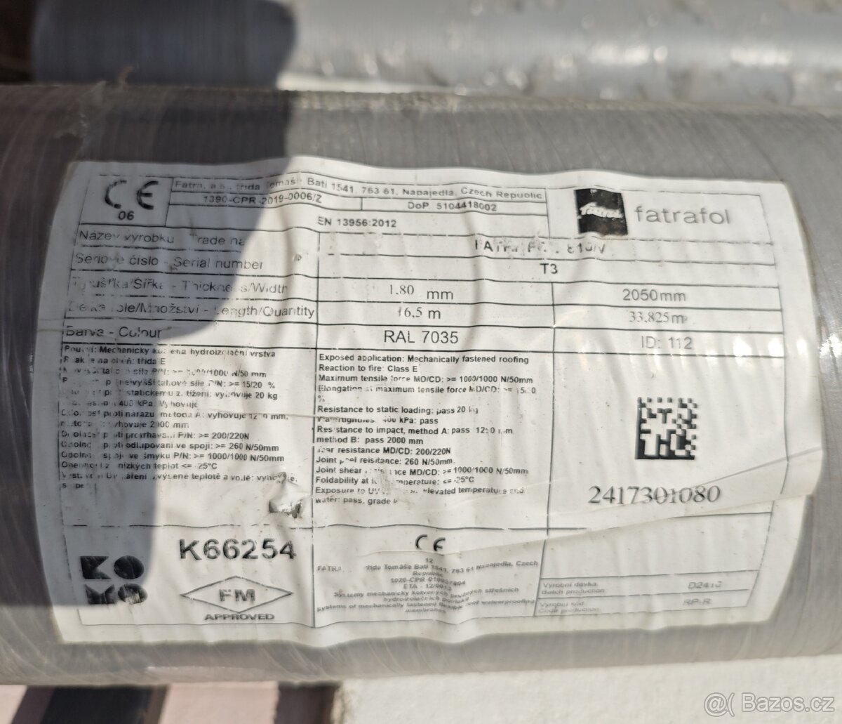 Střešní PVC fólie Fatrafol T3 - 2