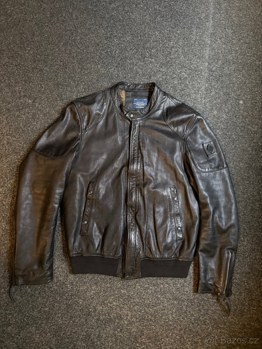 Pánská kožená Replay bunda - 2