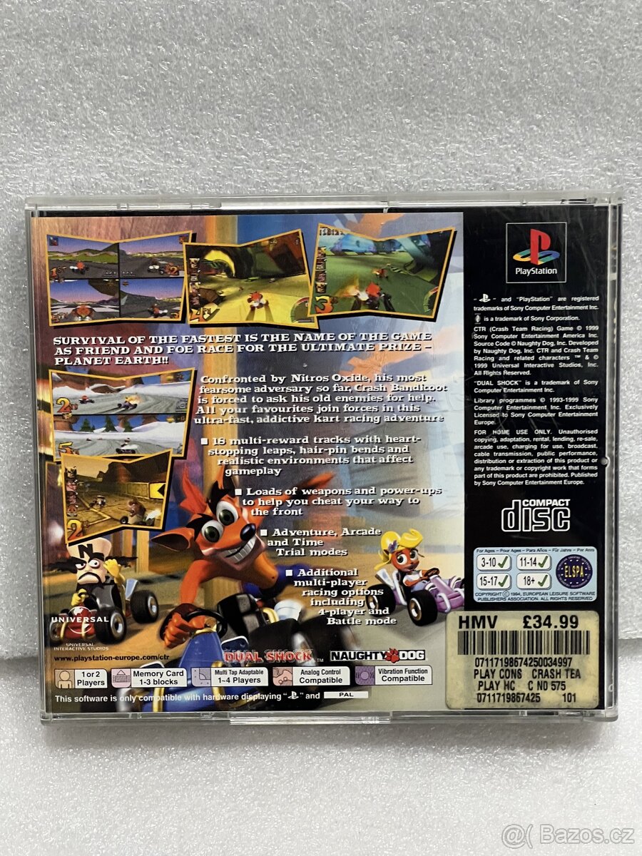 Crash Team Racing PS1 Black Label - 2
