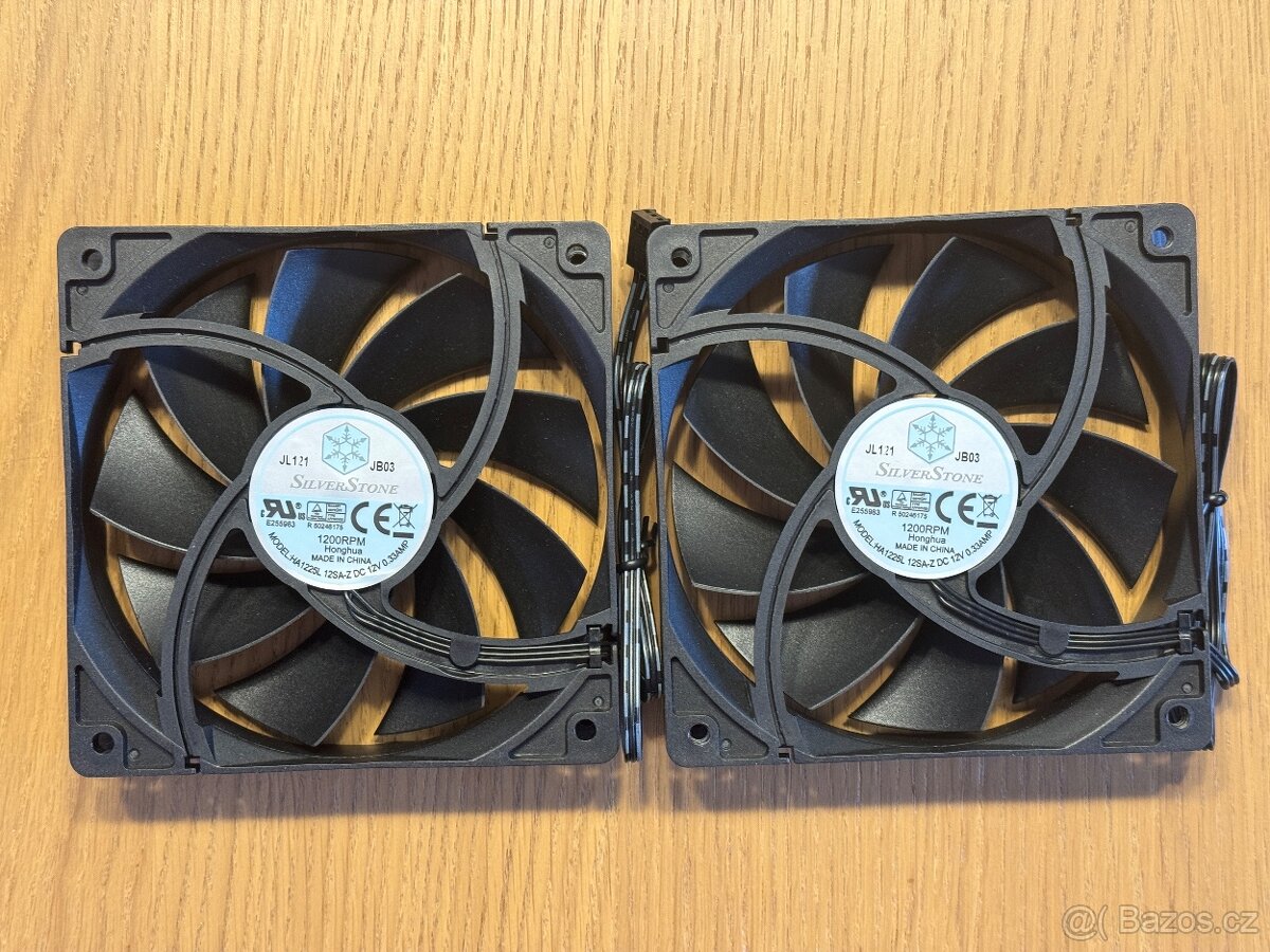 Silverstone 2x 120mm ventilátor 1200rpm - NOVÝ - 2