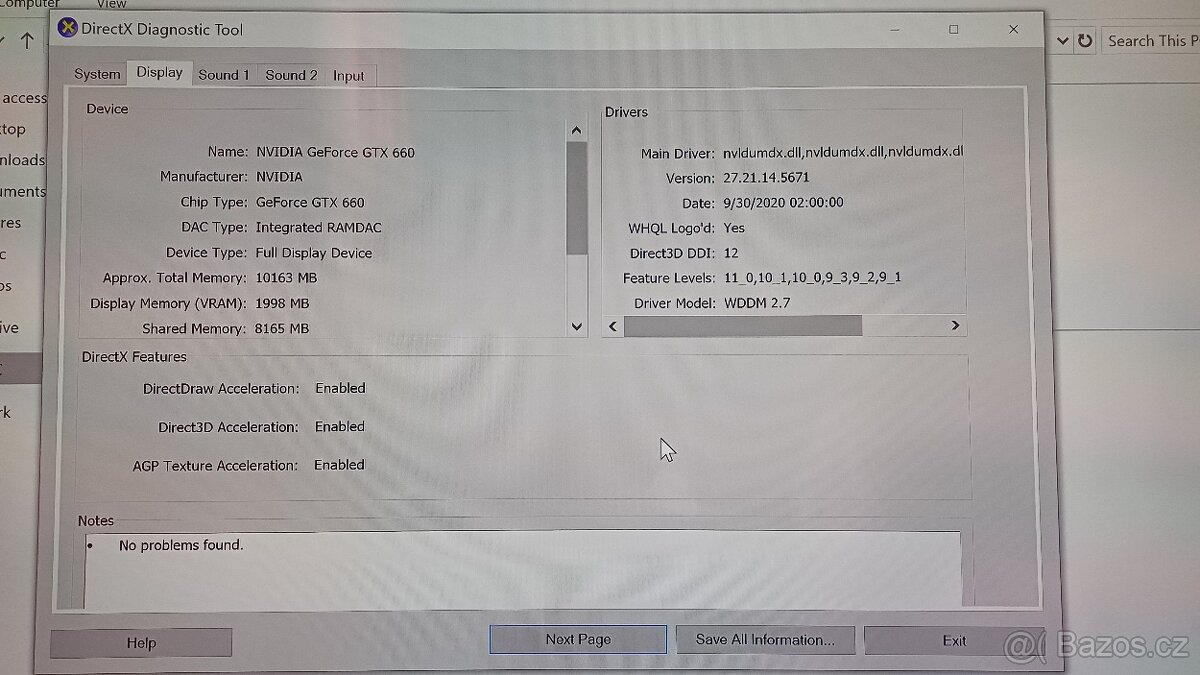 PC - i5,16GBRAM, 3,4GHz, GTX 660 - 2