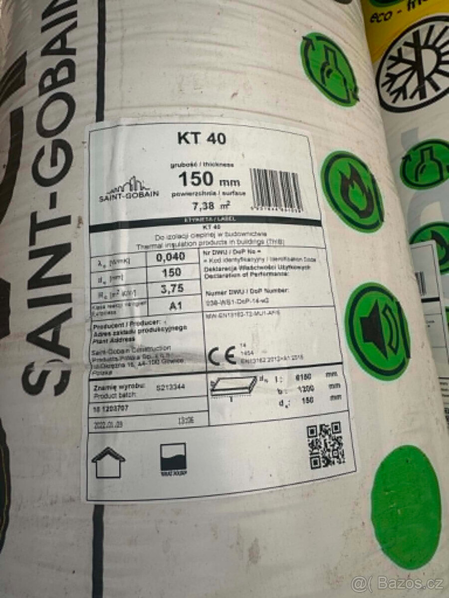 Isover vlna KT40 150mm 7,38m2 - 2