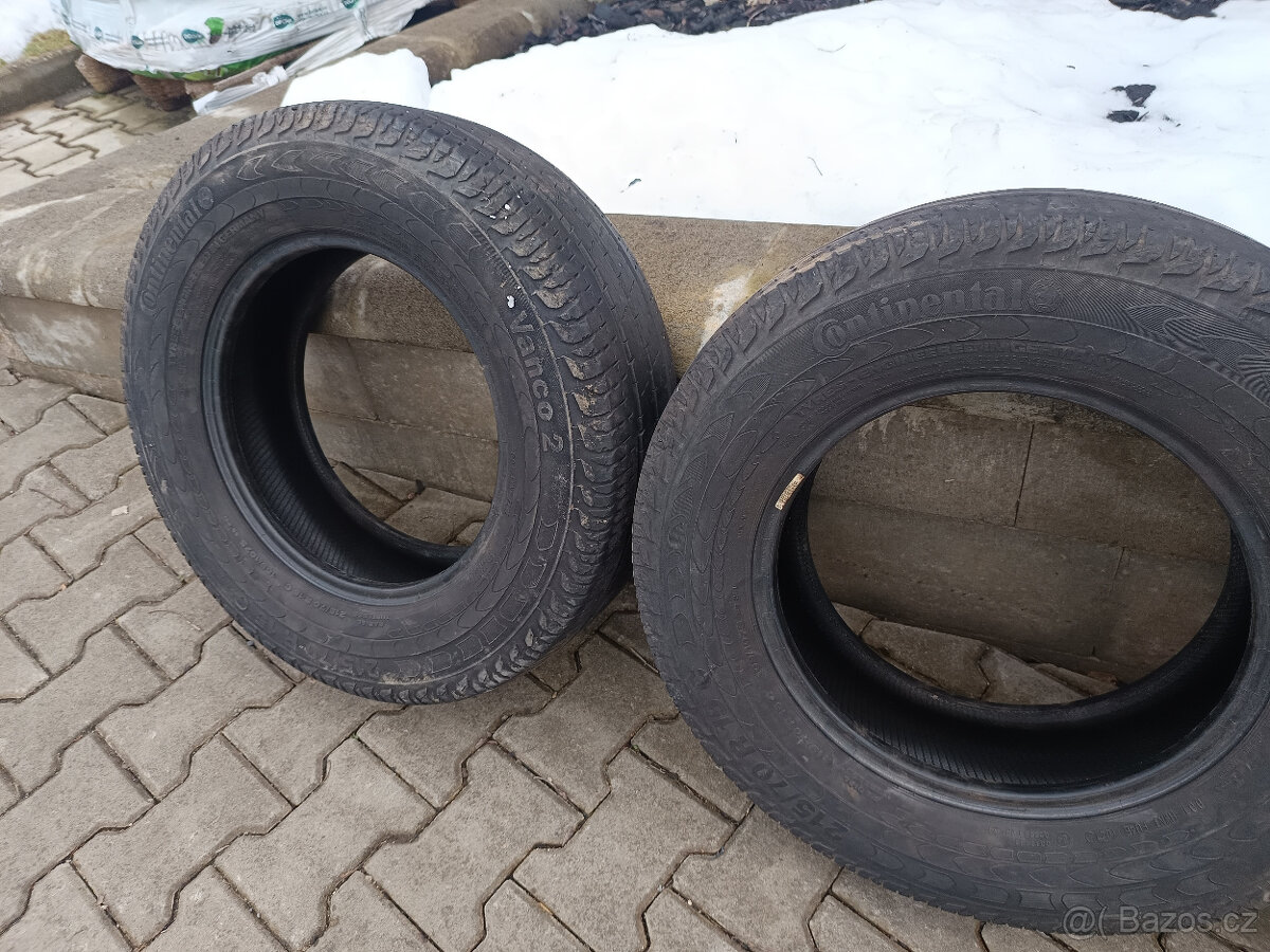 Prodám 4x letní pneu 215/70 R15  Continental vanco 2 - 2
