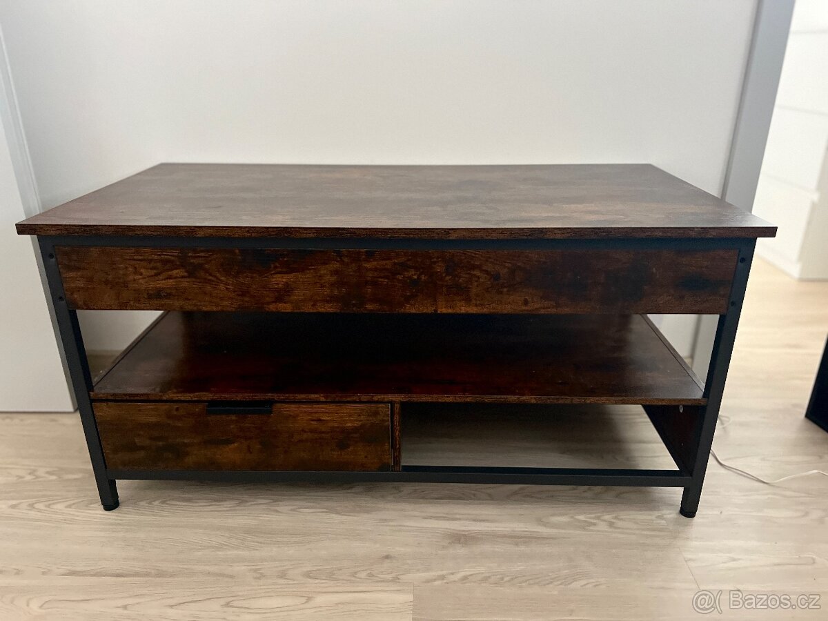 Výsuvný Konferenční stolek - skříňka, wenge barva - 2