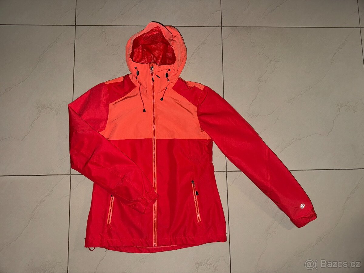 Dámská červeno-oranžová bunda šusťákovka vel.38 - 2