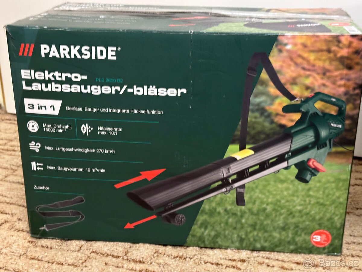 Elektrický vysavač a foukač listí Parkside - 2