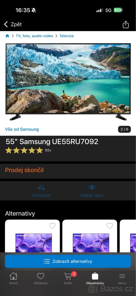 Prodám TV Samsung UE55RU7092 – 55” - 2