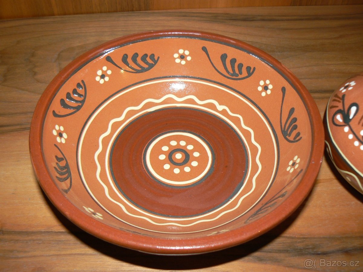 Starý keramický džbánek a miska - made in USSR - 2