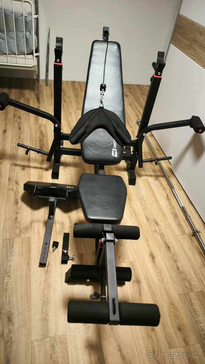 Tréninková lavice+vzpěračská tyč+závaží - 2