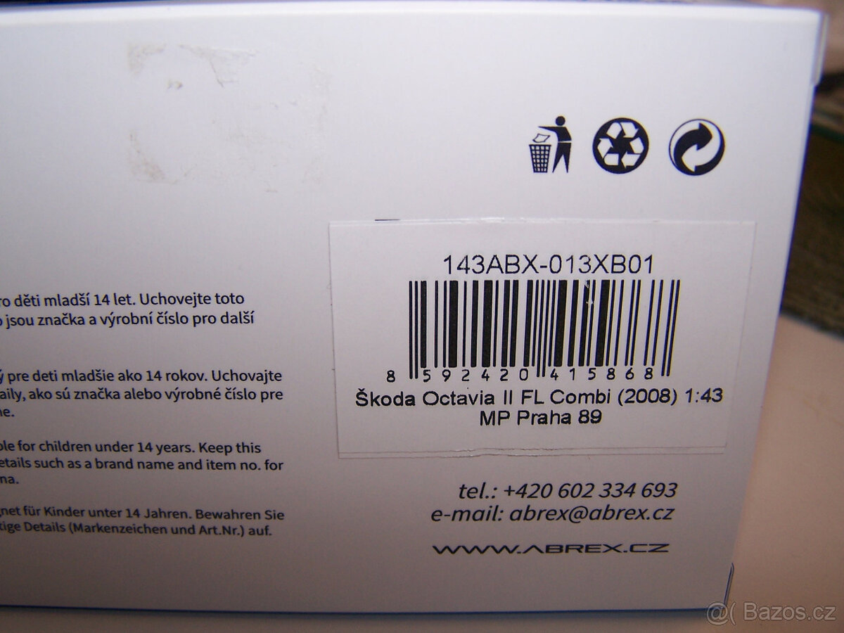 Škoda Octavia II FL Combi MP Praha 89 1/43 model ABREX - 2