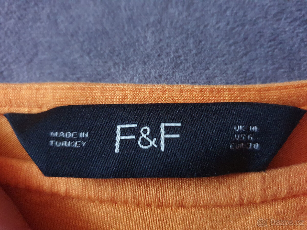 F&F krátké oranžové letní šaty, vel. 38 - 2