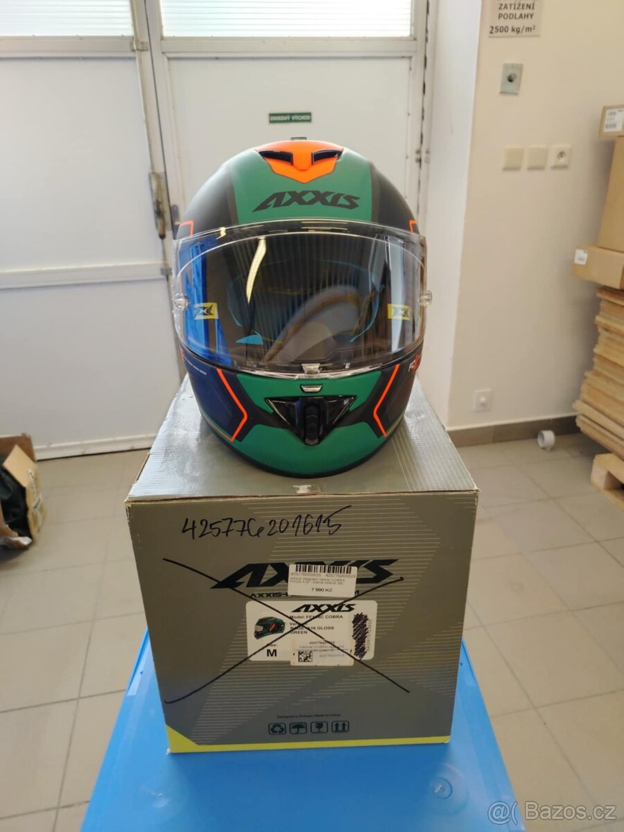 karbonová helma AXXIS COBRA matná zelená M - 2