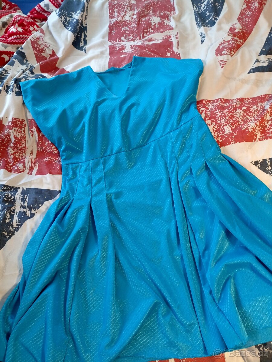 Dámské modré šaty plussize 52/54 - 2