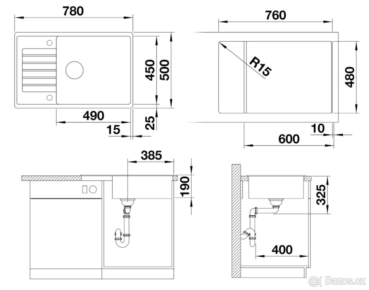 Dřez Blanco Zia XL 6 S Compact - 2
