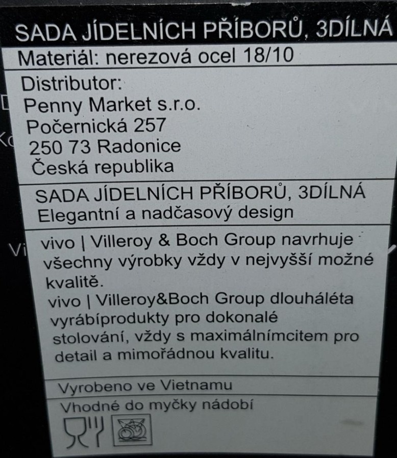 3dílná sada příborů Vivo - 2