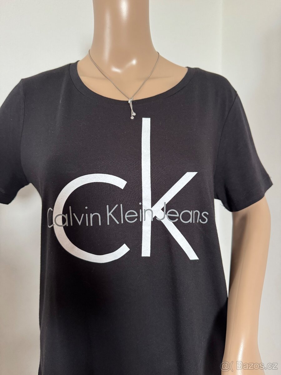 Černé tričko Calvin Klein Jeans vel. M - 2