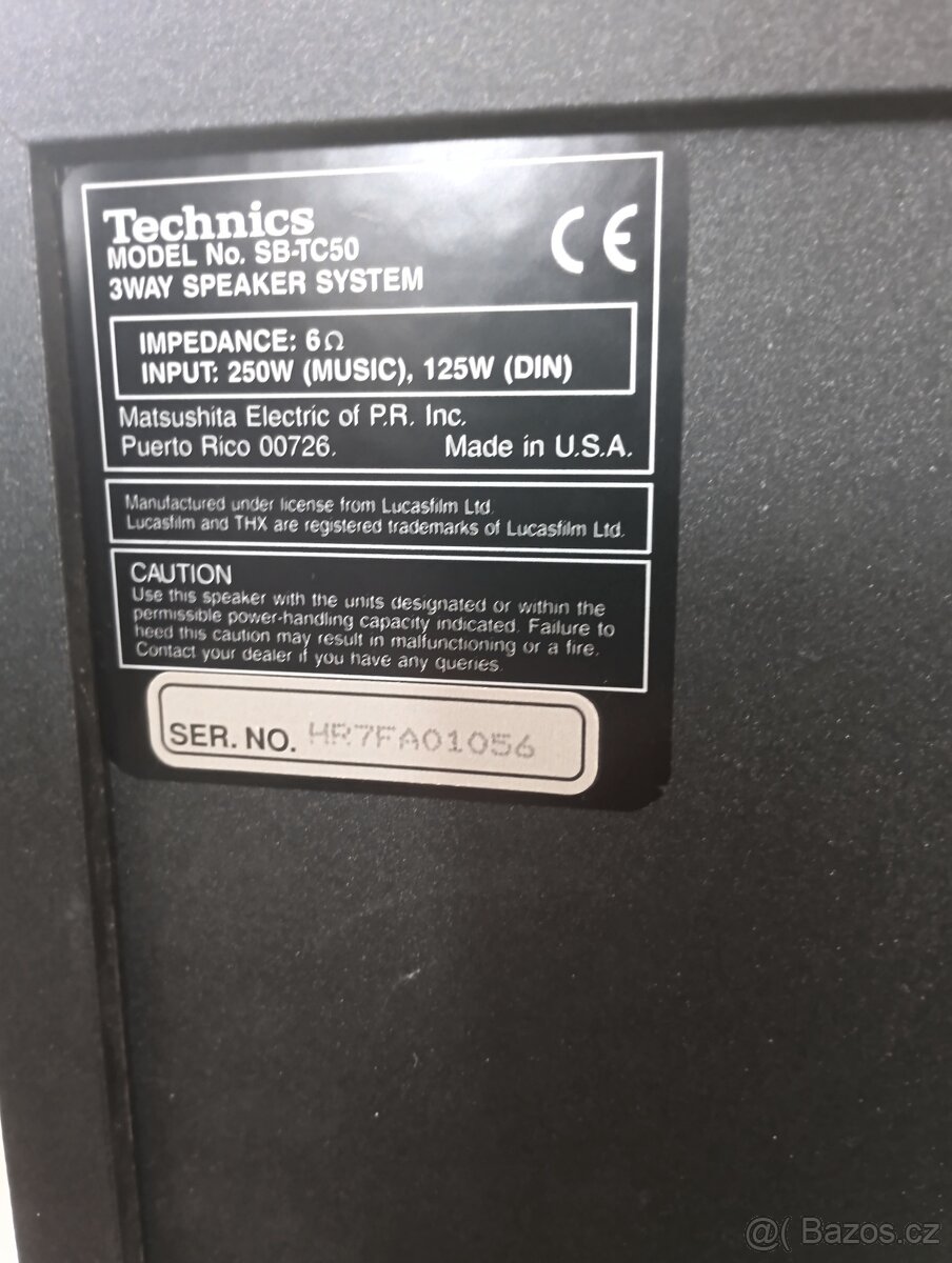 Technics SB-TC50 – Centrální 3-pásmový reproduktor (THX) - 2