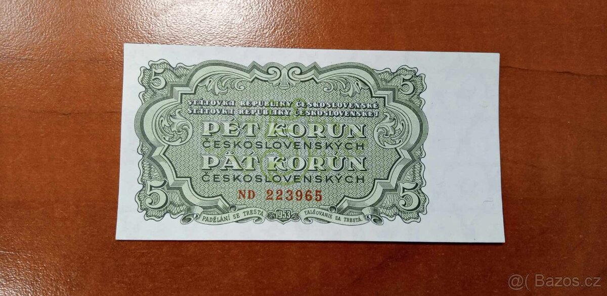 ČESKOSLOVENSKÉ PAPÍROVÉ BANKOVKY - 2