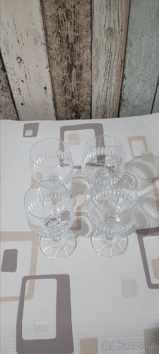 Staré Skleničky na koňak z českého skla - 2