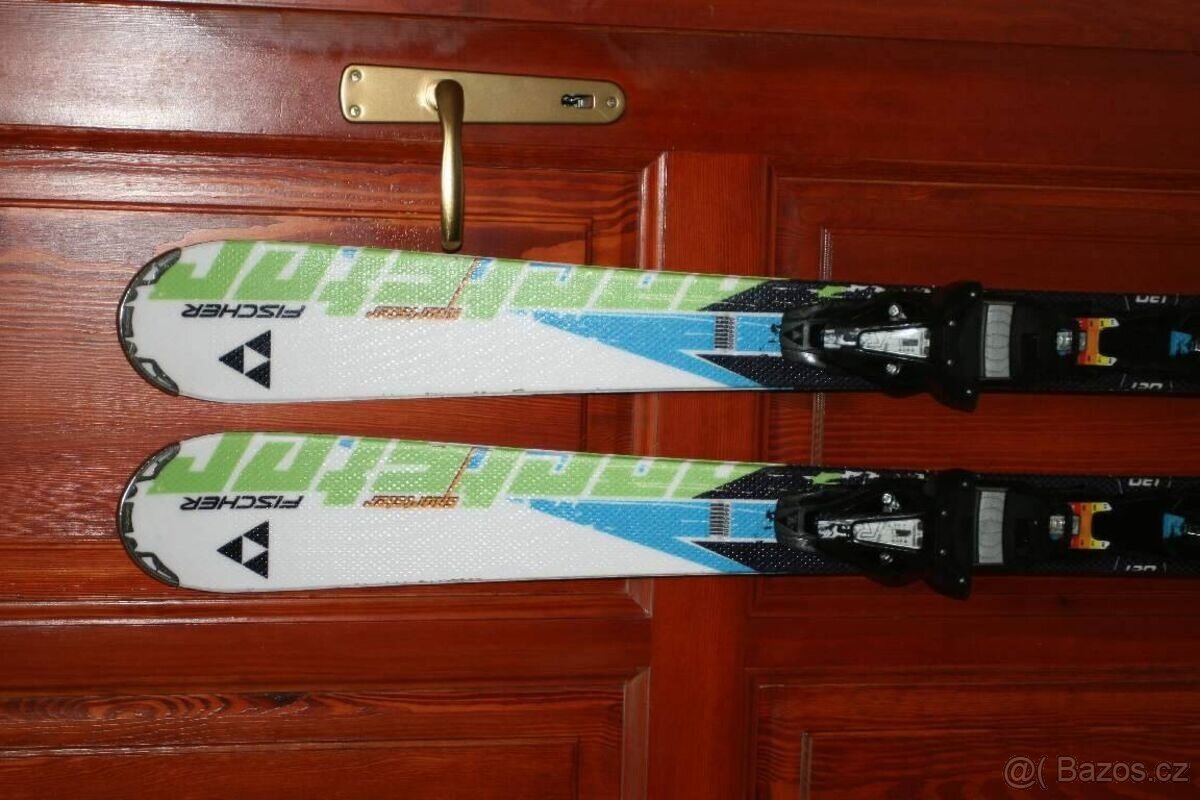 lyže Fischer 130 cm , dreven jadro , dospelí - 2
