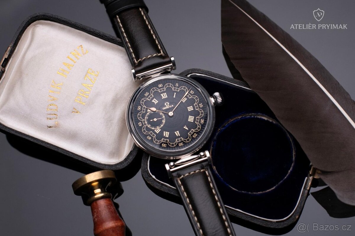 Starožitné švýcarské stříbrné hodinky OMEGA 1900 - 2