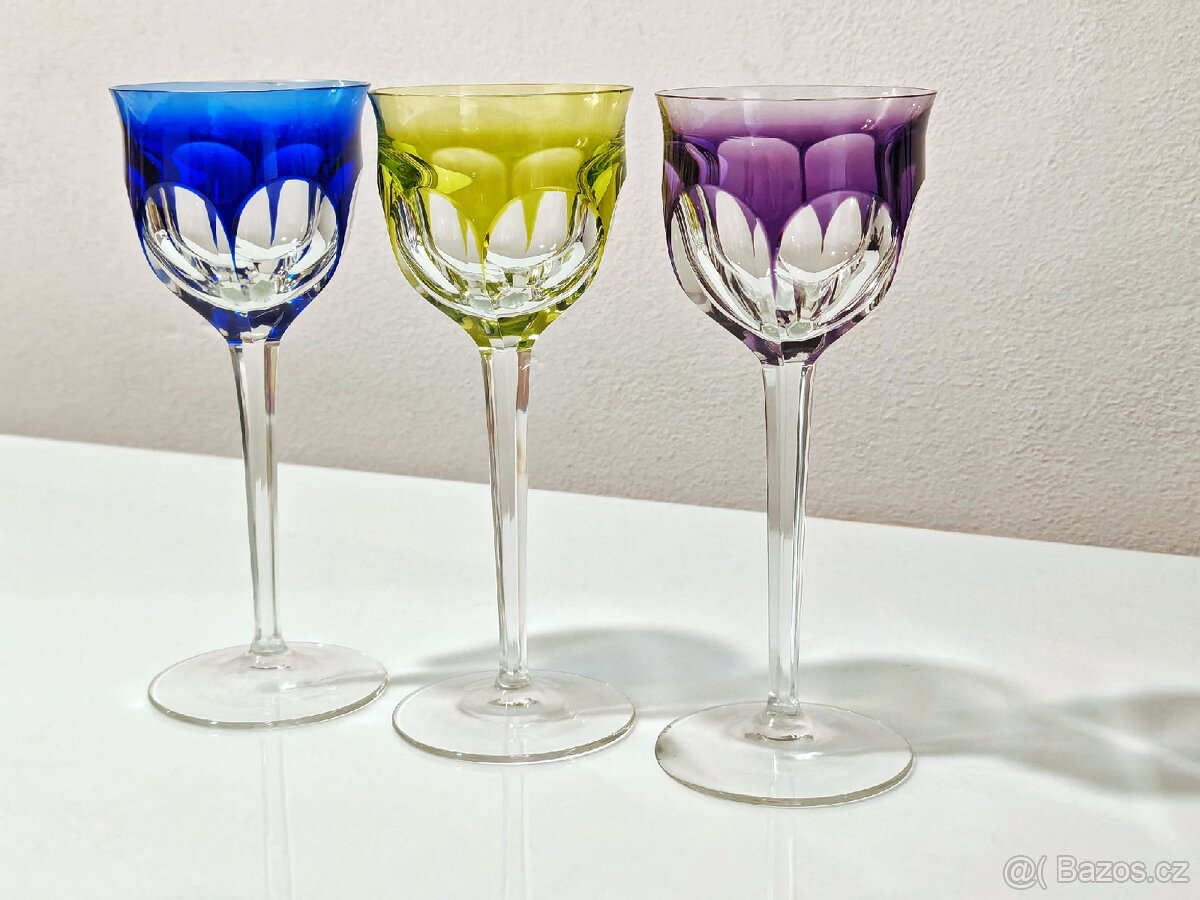 3 skleničky Moser - 2