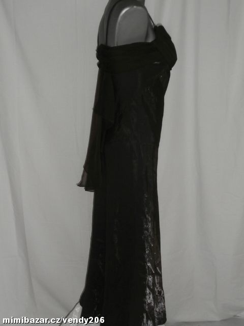 prodám čokoládové společenské šaty vel.34 - 2
