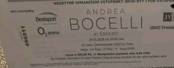 ANDREA BOCELLI – O2 ARENA PRAHA 🎶 - 2