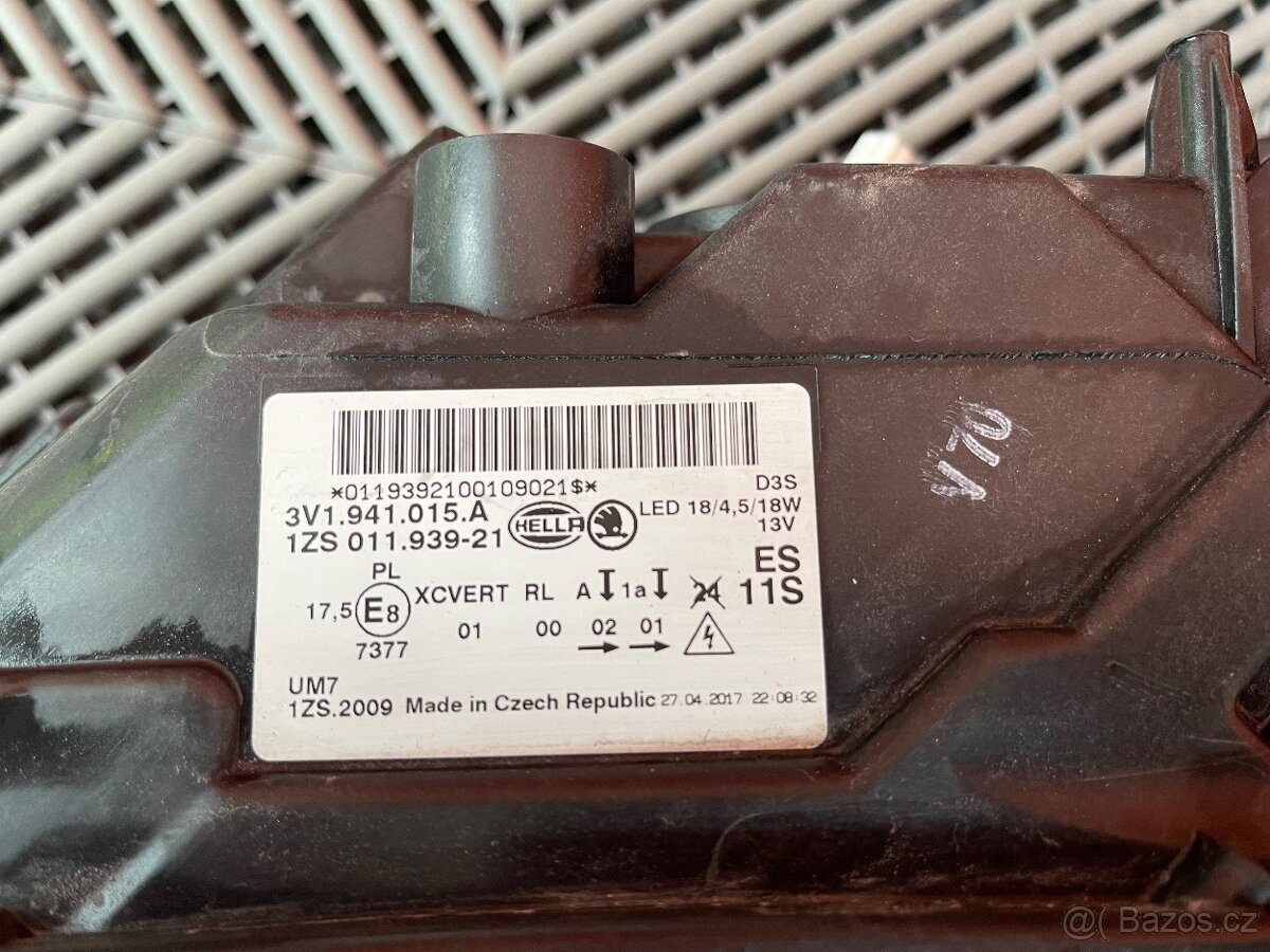 Škoda Superb 3 svetlo - 2