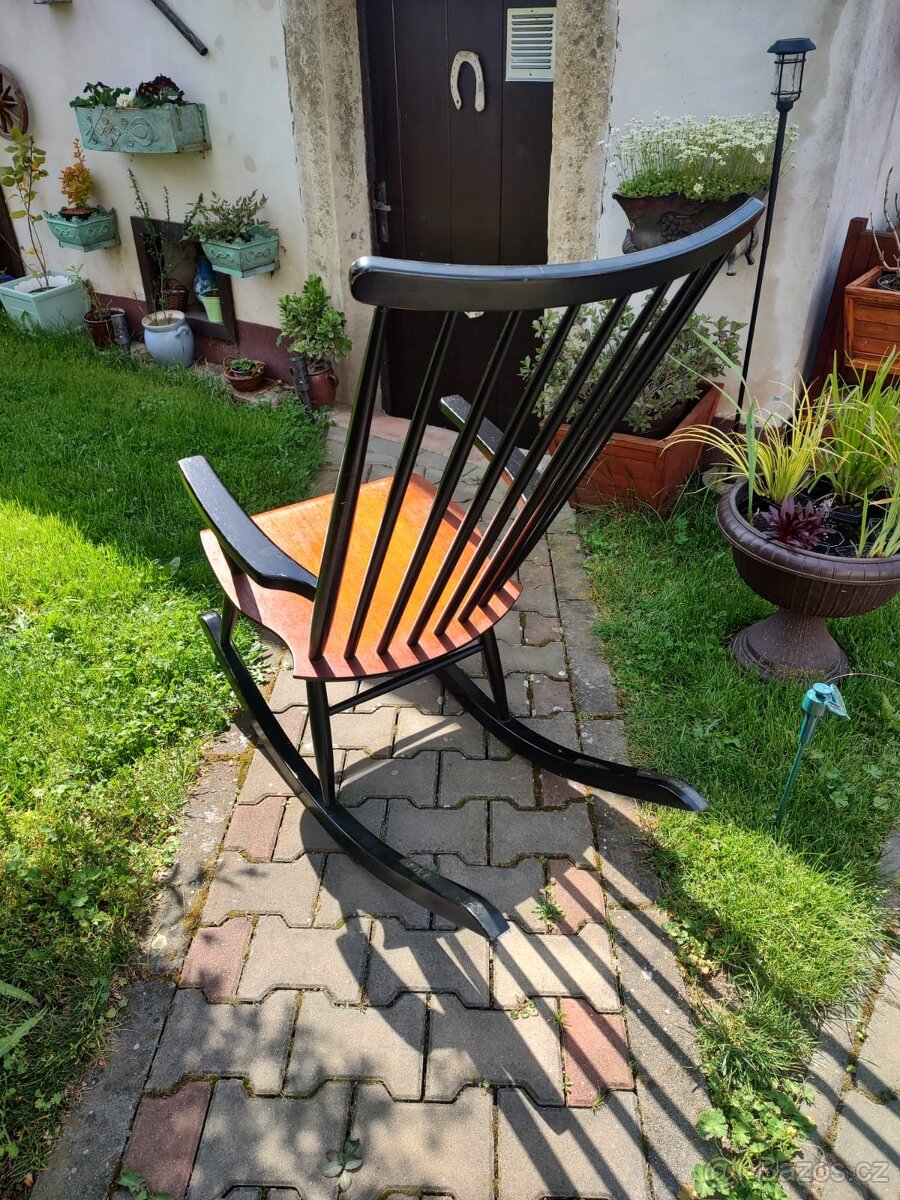 Finské dřevěné houpací křeslo - 2