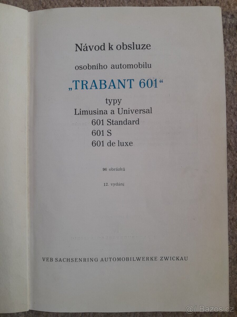 Trabant 601 příručka - 2