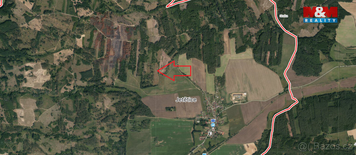 Prodej lesa, 31088 m², Jetětice - 2